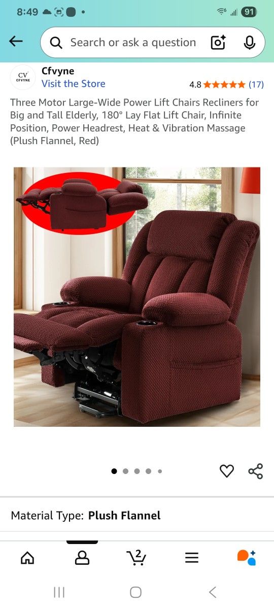 New electric lift chair right out of the box