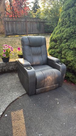Grey recliner couch