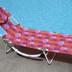 NEW Perfect Folding Backpack Face-Down Beach Chair Fabric Lounger