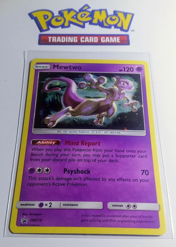 Holo/Foil Mewtwo SM214 Promo Pokemon Card for Sale in