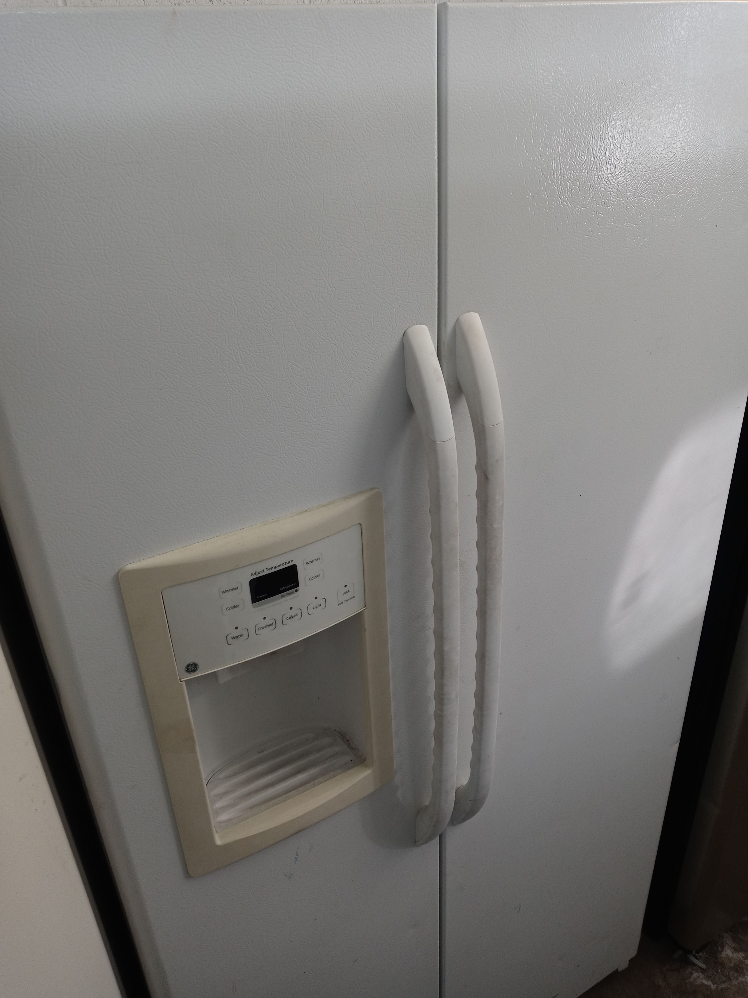 GE white side by side refrigerator - Free delivery