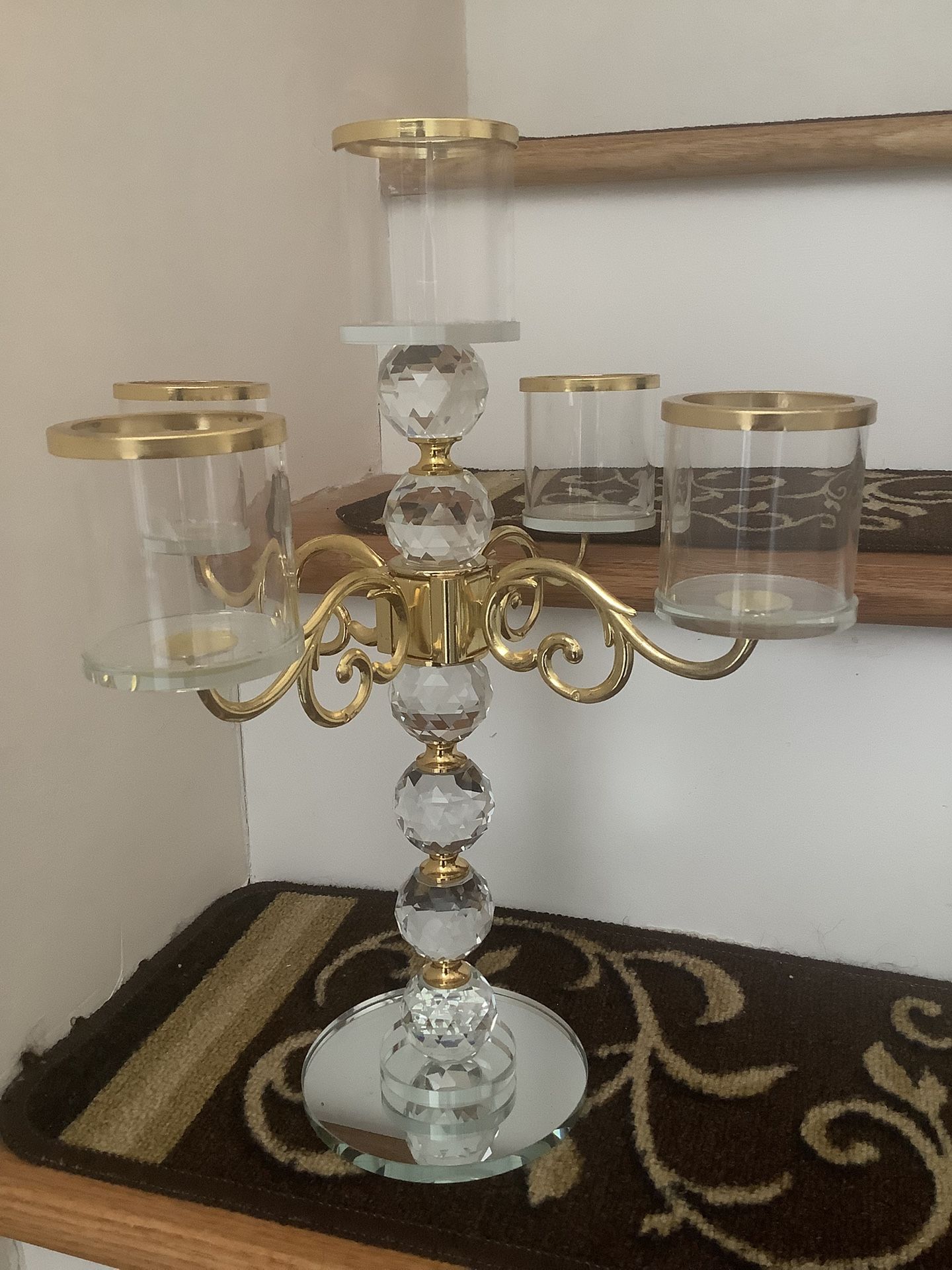 Beautiful 5 Arms Crystal Candle Holder Ready To Pick Up Only Used Once Just Like New