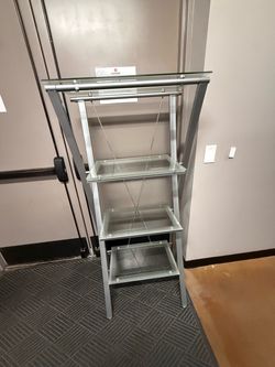 Bookcase with glass shelves