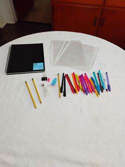 Sketch book and colored pens plus all for