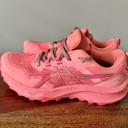 ASICS Women's Gel-Trabuco Running Shoes/Sneakers Pink Grapefruit/Ivy - Size 10
