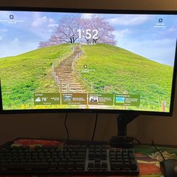 Cyber Power PC, Samsung Monitor, Logitech Keyboard & Mouse, Astro Headphones with charging Stand