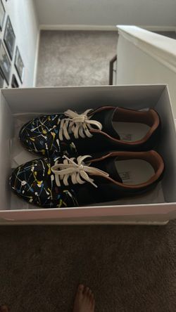 mason Marella Black Splatter Paint Low-Top Sneakers Maison Martin Margiela