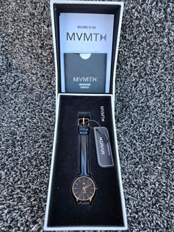 MVMT Avenue 28mm Women's Watch - Rose Gold & Black - Full Box Set