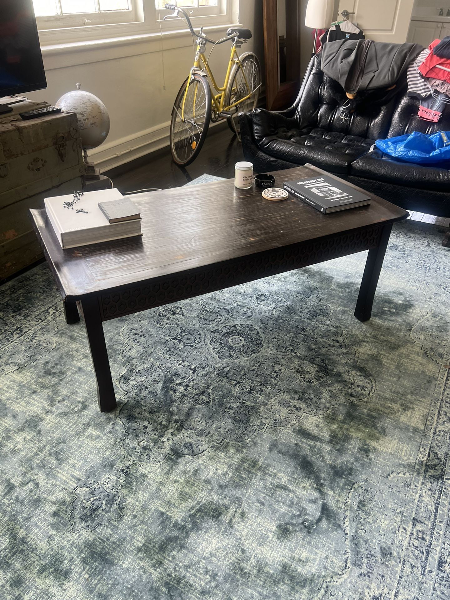 Antique Solid Wood Mid Century Mod Coffee Table 1960’s MCM Coffee Table
