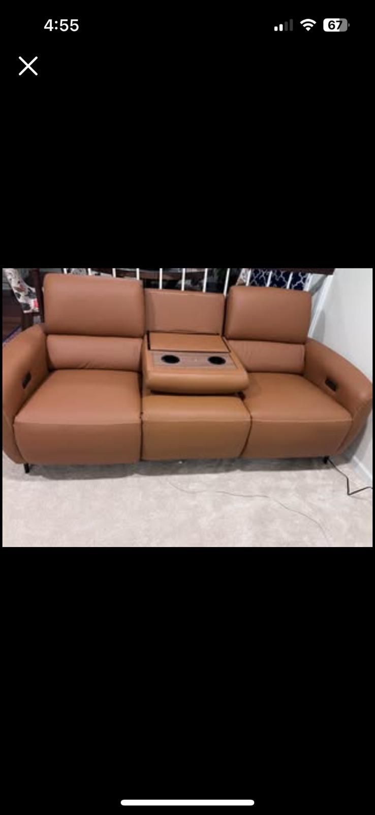 3 Seat Power Recliner Sofa-Wall Hugger