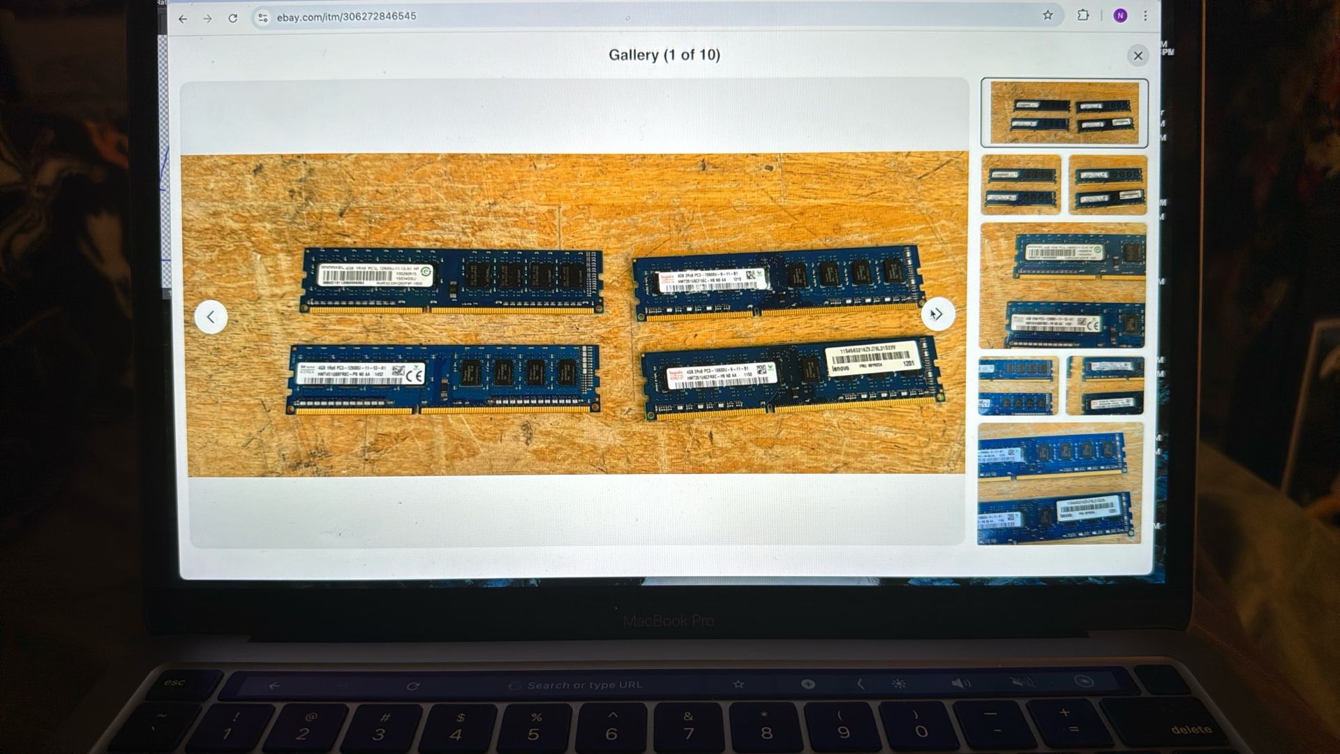 4 Piece Hynix 4 GB PC3-12800U & 19600U Lenovo & Ramaxel 4GB 1RX8 Memory Module