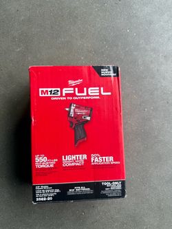 Milwaukee  fuel m12 3/8in stubby wrench (tool only)