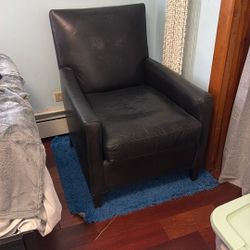 2 Crate & Barrel Arm Chairs Leather