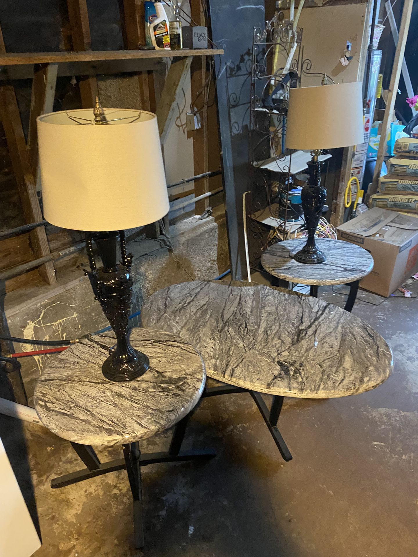 Coffee Table And Lamps