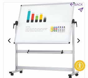 Brand new double sided rolling dry erase board
