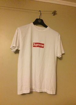 White supreme box logo tee shirt (fake) Thumbnail