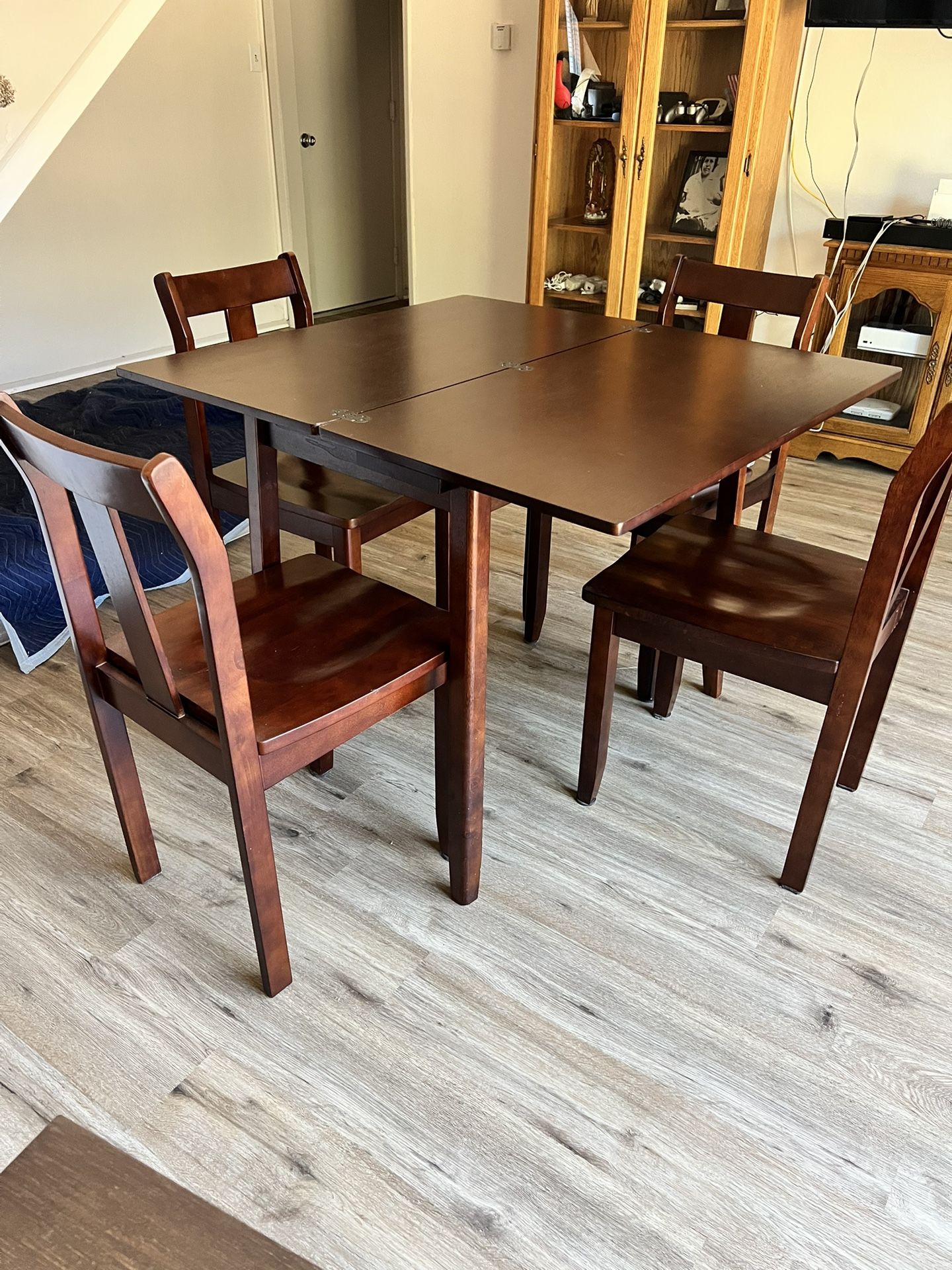 Foldable Table And Matching Chairs