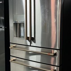 Cafe 36 Inch Wide 27.8 Cu. Ft. Energy Star Rated French Door Refrigerator with Convertible Drawer