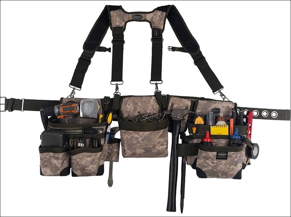 Bucket Boss Digital Camo 3 bag set with Suspenders