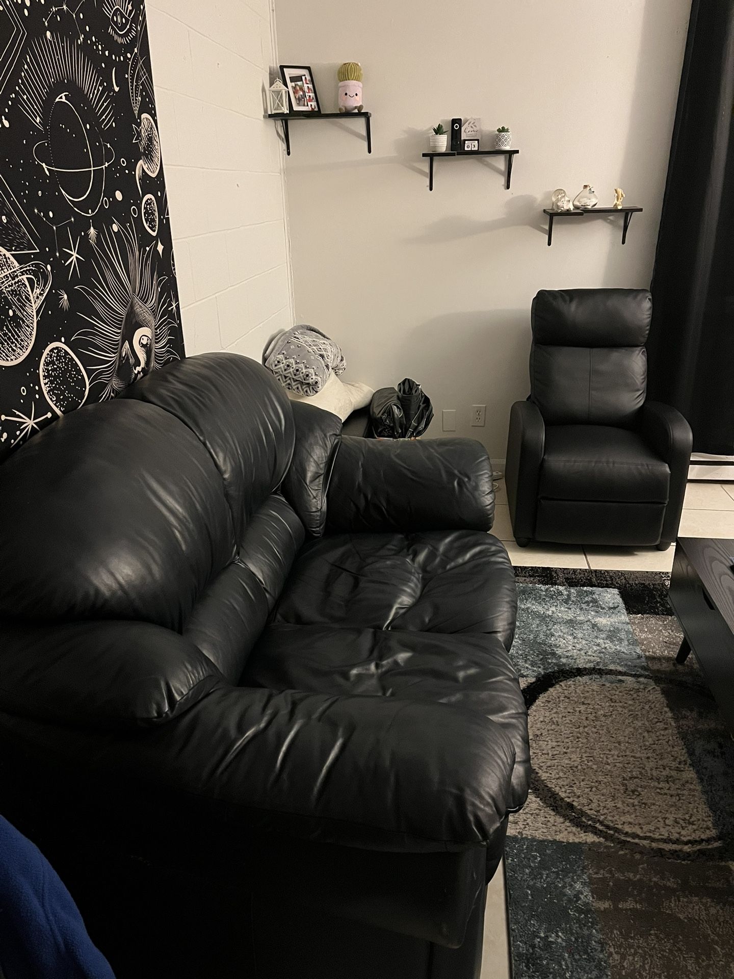 Small sofa and Recliner chair