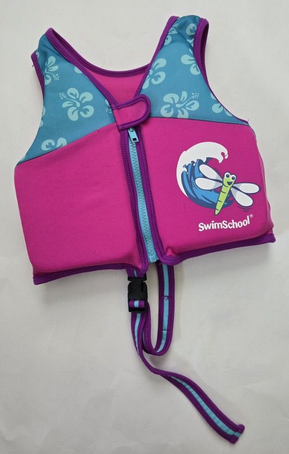 Aqua Leisure SwimSchool Swim Training Vest, Small/Medium, Ages 2-4 Years Pink