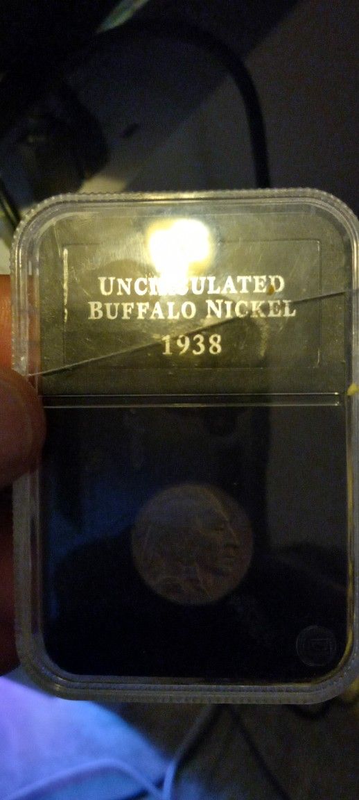 Uncirculated 1938 MULTI TONED Buffalo NICKEL