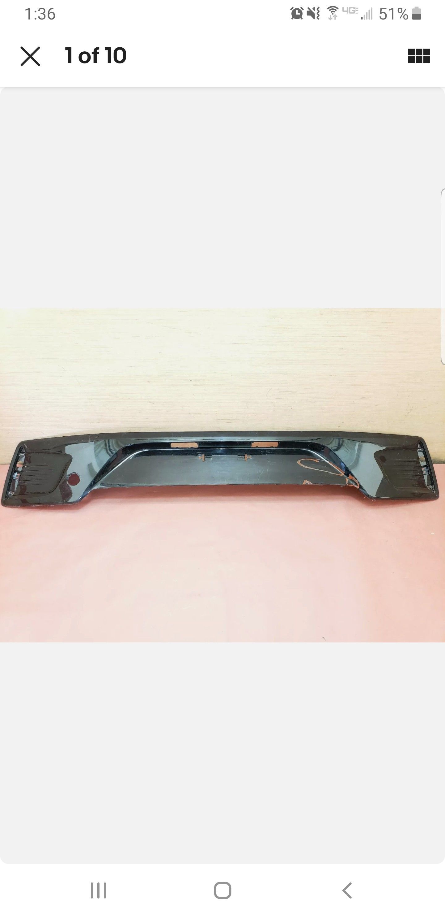 2017 2018 2019 HYUNDAI IONIQ REAR BUMPER VALANCE DIFFUSER molding OEM