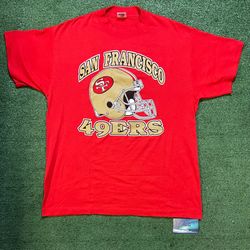 Vintage 1980s San Francisco 49ers red tee