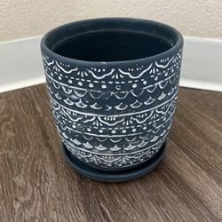 6.5” Blue Indoor Pot