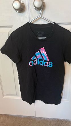 Adidas black t shirt tee xs girls