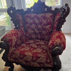 Rococo, Pure Mahogany 9-Piece Bedroom Set