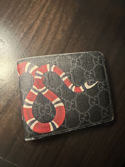 Gucci GG Snake Print Bifold Wallet