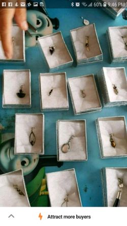Wire wrapped pendants and gems