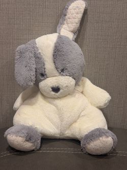 Gray and White Plush Dog Stuffed Animal