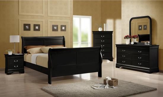 New 4pc Queen Bedroom Set Queen Bedframe Dresser Mirror Nightstand