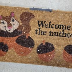 Door Mat Squirrel Welcome To The Nuthouse