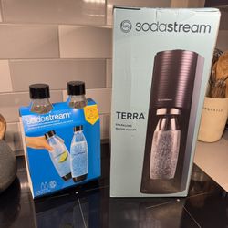 NEW/Open Box SodaStream Terra Sparkling Water Maker Bundle - Includes 3 Bottles!