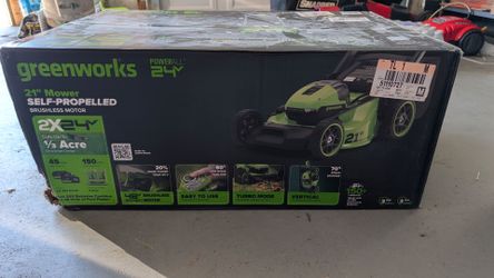 Greenworks Powerall 24V 48V self propelled lawn mower NEW