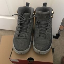 Retro 12 Grey Suede (size 7)
