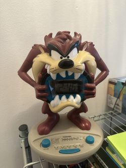 Vintage TAZ Tazmanian Devil TOSHIBA Digital Alarm Clock Radio