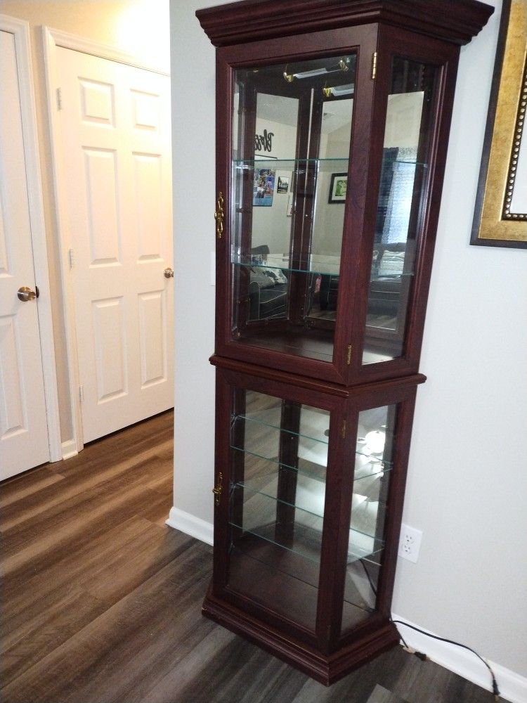 Furniture Lighted Curio Cabinet
