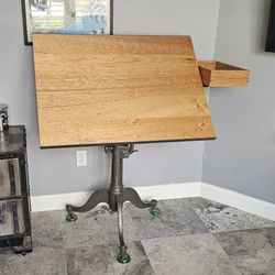 Antique Industrial Drafting Table