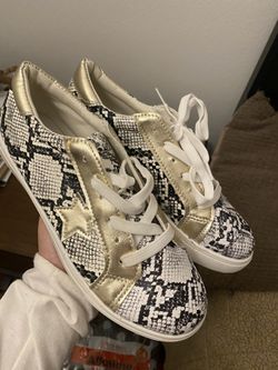 Faux Snake Sneakers