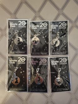 Set Of 6 Collectable Disney Pendents/ Charms