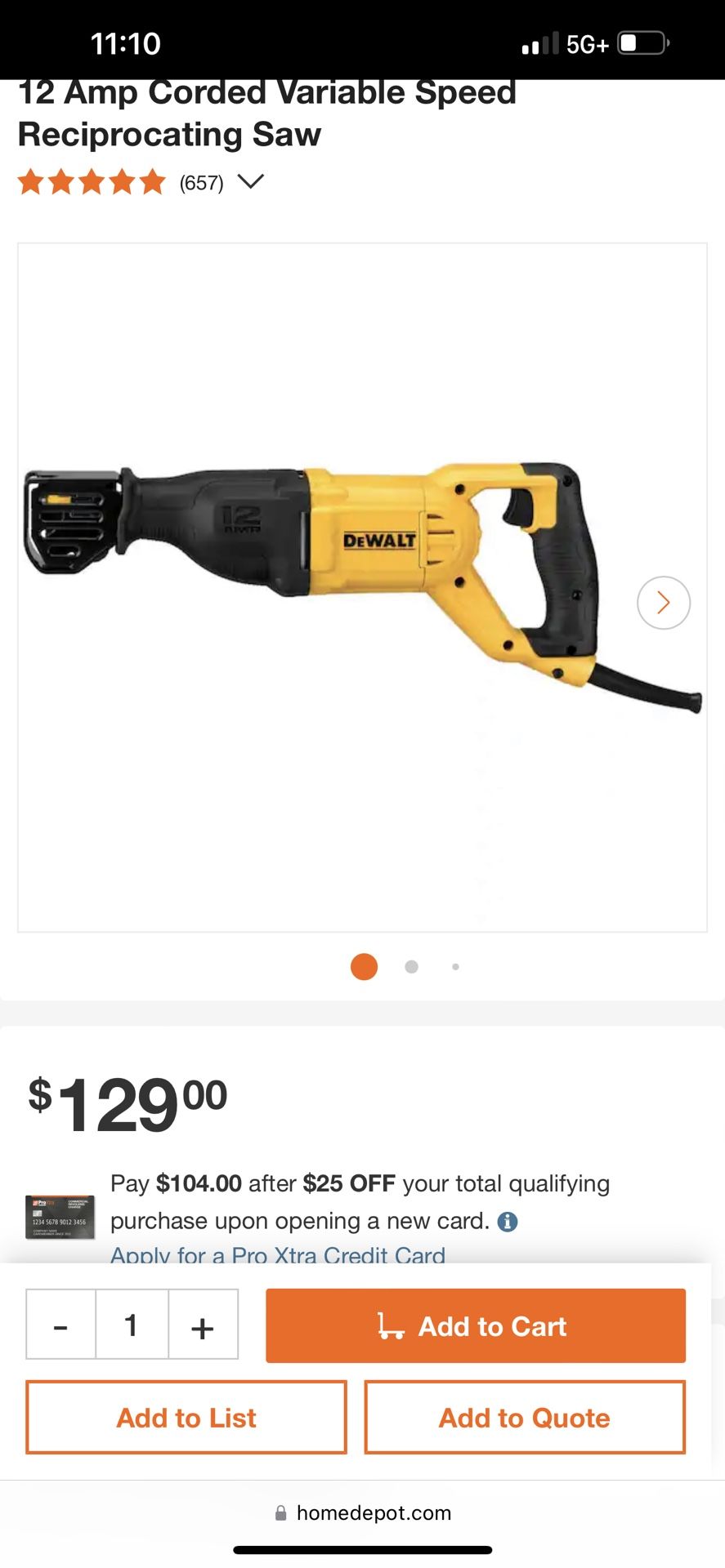 Dwe305 Reciprocating Saw