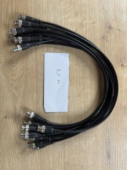 Lot of BNC Cables - Film & Video / cctv - 1.5 , 3, 5 Ft - Different Thickness-