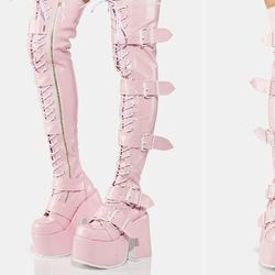 Pink Demonia Boots 