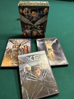 X-Men Trilogy DVD collection, featuring  X-Men, X2: X-Men United, and X-Men: The Last Stand