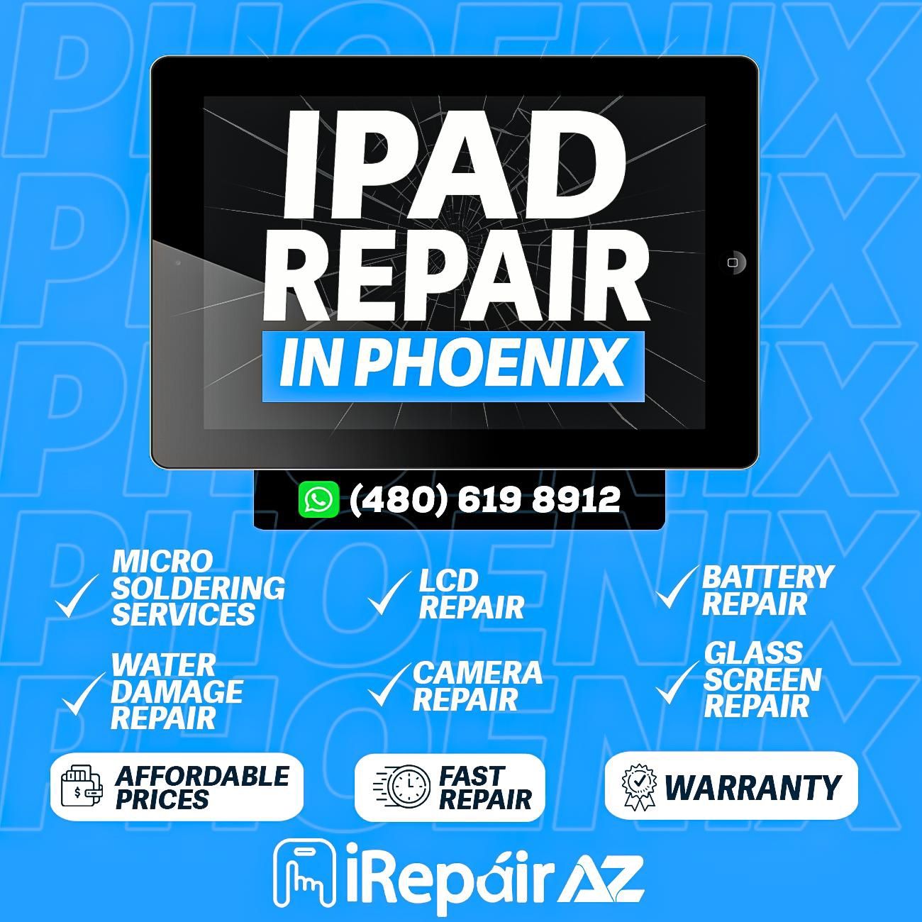 iPad Air 1 / Gen 5 Screen, Battery, Charging Port