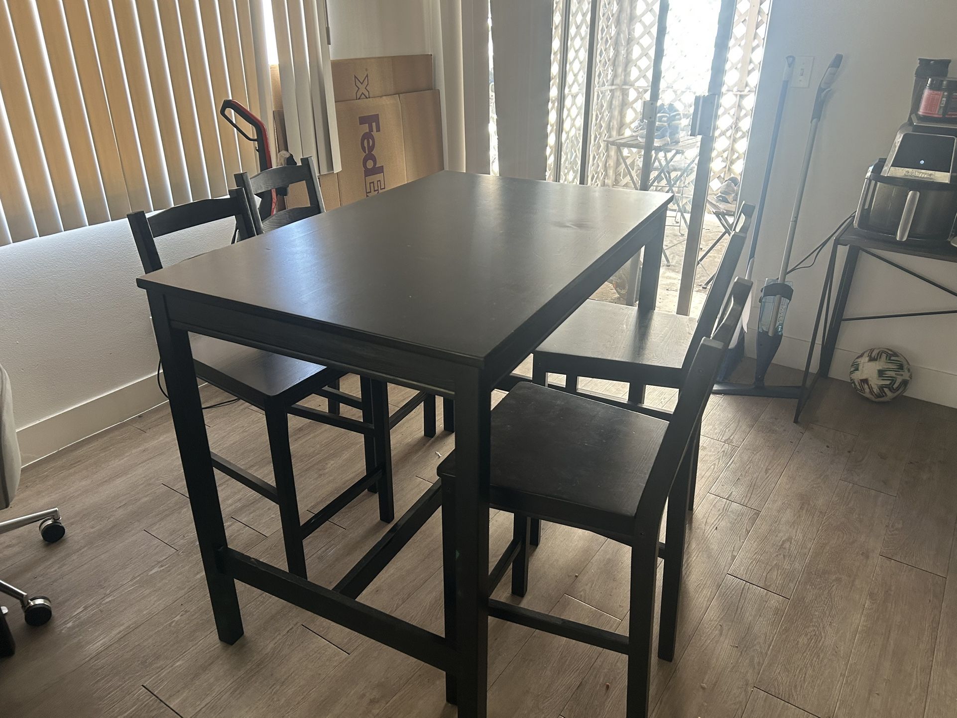Wooden Dining table & 4 Chairs